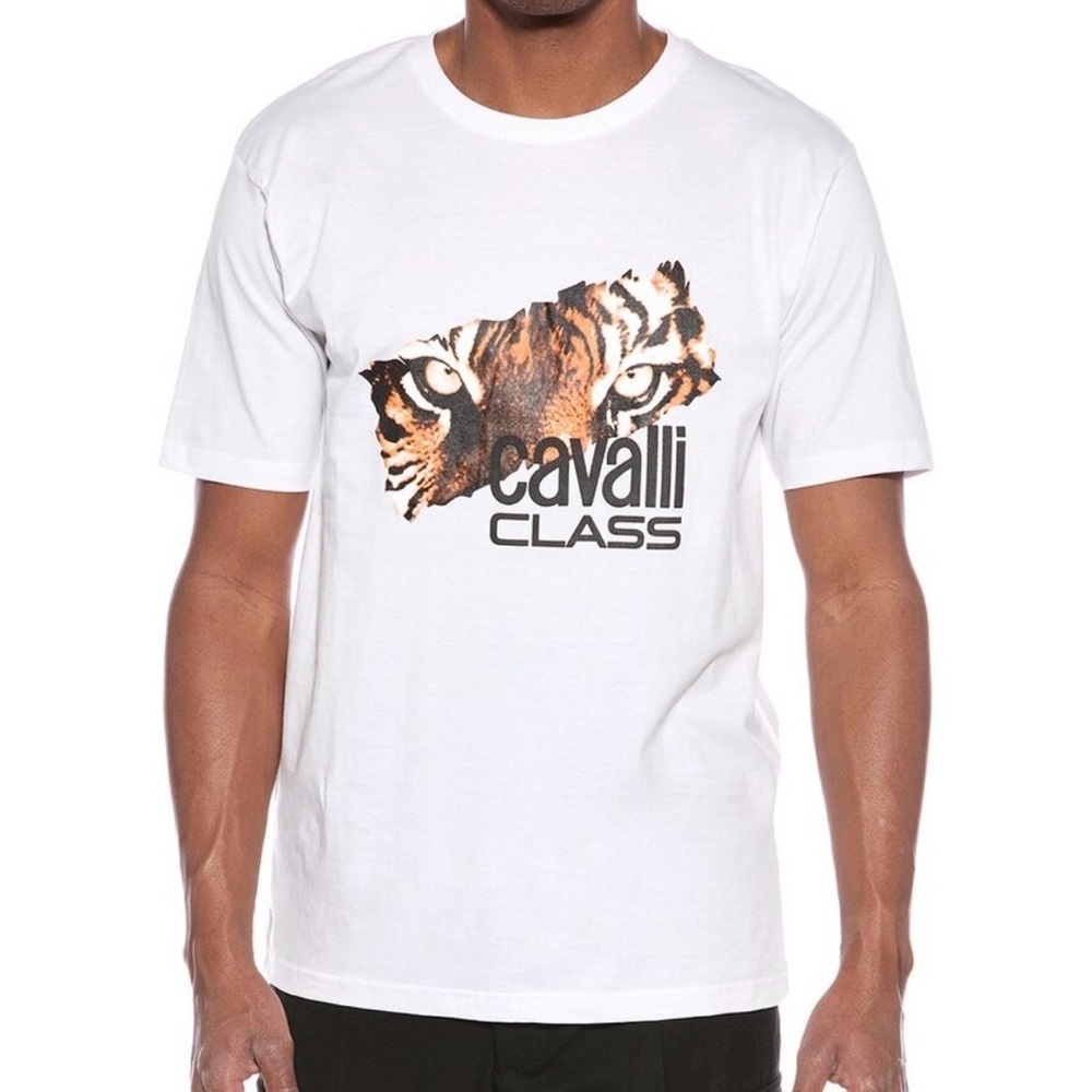 Cavalli Class White Tiger Graphic Tee